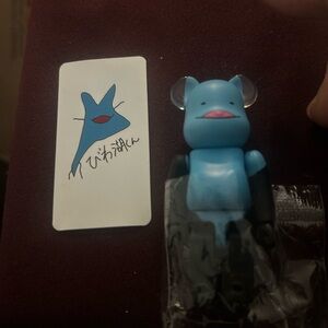 Blue Bearbrick Figurine with Matching card